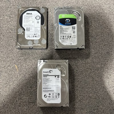 Lot of (3) Mixed WD Seagate Skyhawk 2TB Internal Desktop Hard Drives * Tested