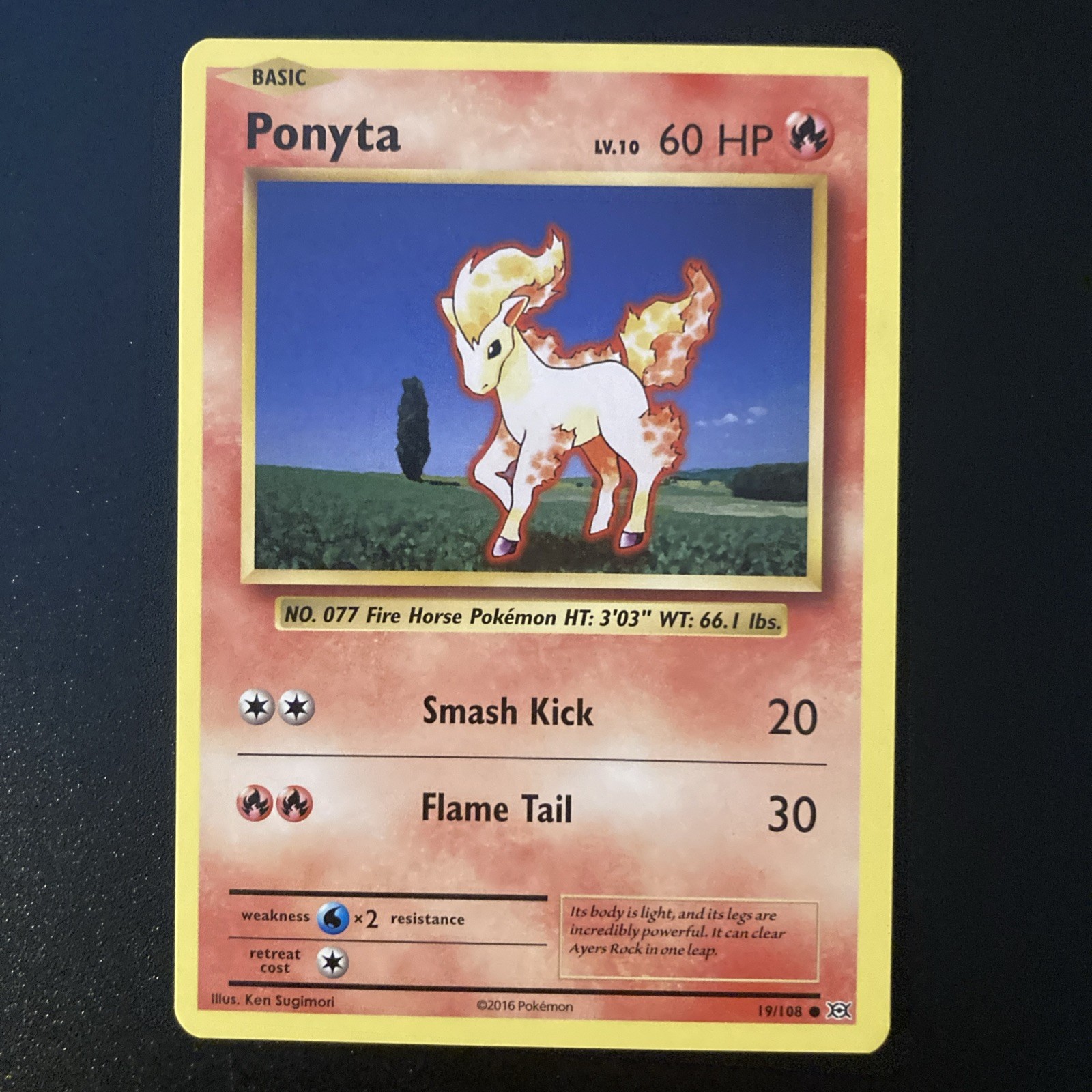 Ponyta 19/108 Non Holo XY Evolutions Pokemon Card NM