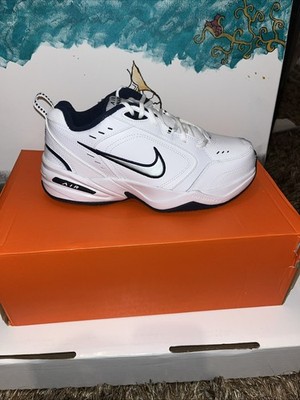 NIB Nike Air US-9 Monarch IV White Navy Men's Athletic Dad Shoes VQ1 415445 102