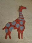 Vintage Ivan Barnett Folk Artisan Tin of an Giraffe 1982 Signed