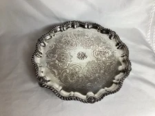 Antique Cooper Brothers 13 in  Silverplated Platter Sheffield CS Mark