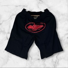 Corteiz Alcatraz Shorts Black/Red Size L