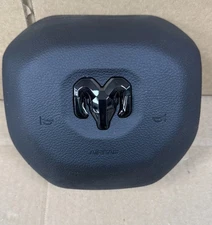 2019-2024 Dodge RAM 1500 Driver Steering Wheel Air Bag Black W/Black Emblem OEM