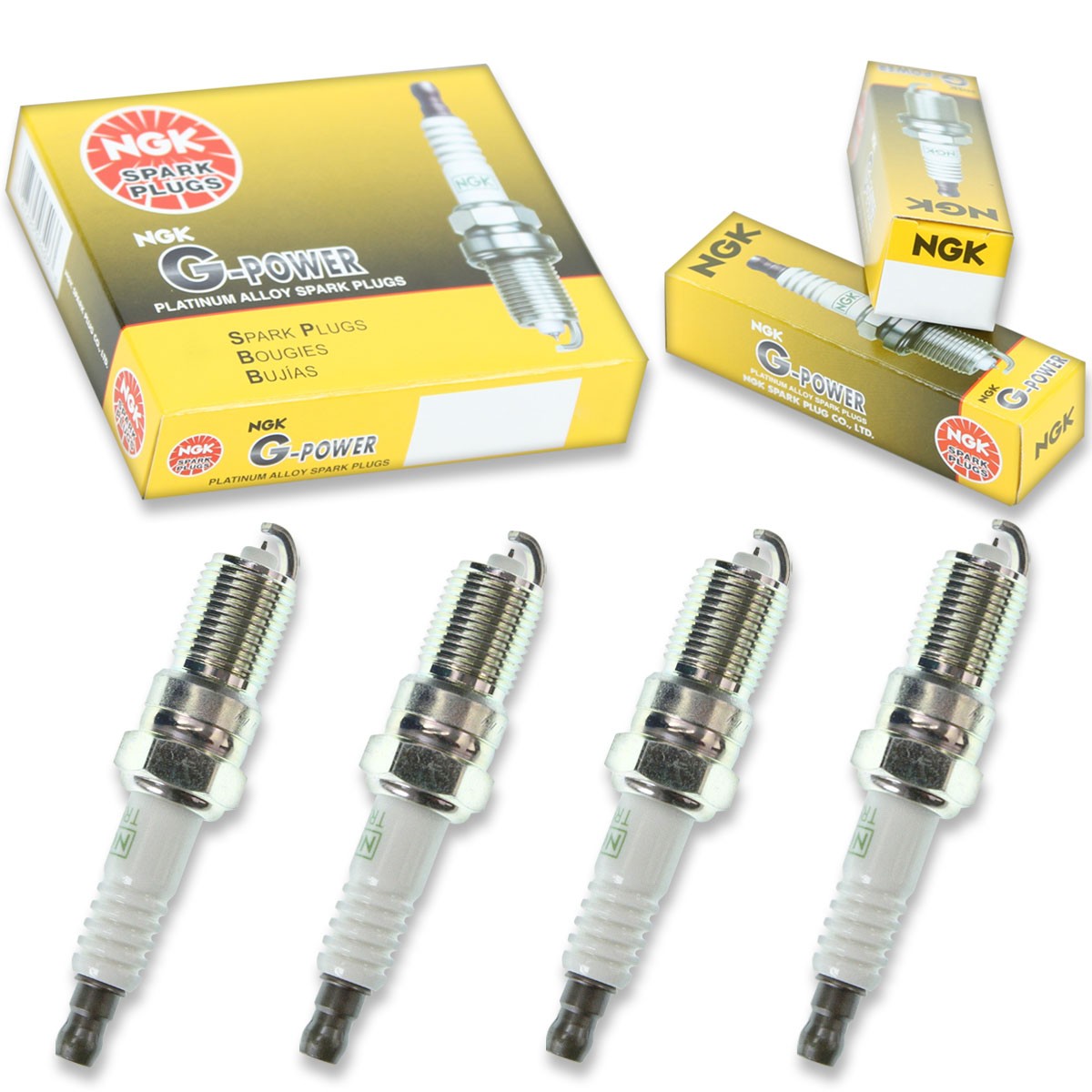 4pcs NGK 3186 G-Power TR5GP Inboard Marine Spark Plug Tune Up Kit Set jg