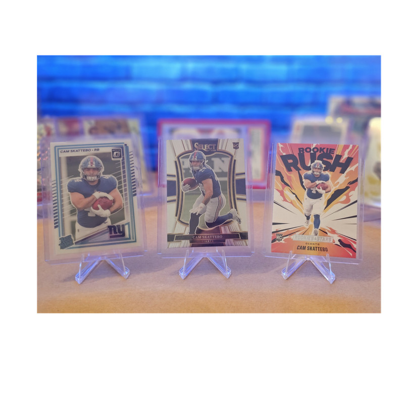Panini 2025 Cam Skattebo New York Giants Rookie 3-Card Lot Optic/Select/R&S