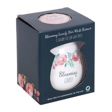 Image of LARGE BLOOMING LOVELY WAX MELT BURNER GIFT SET