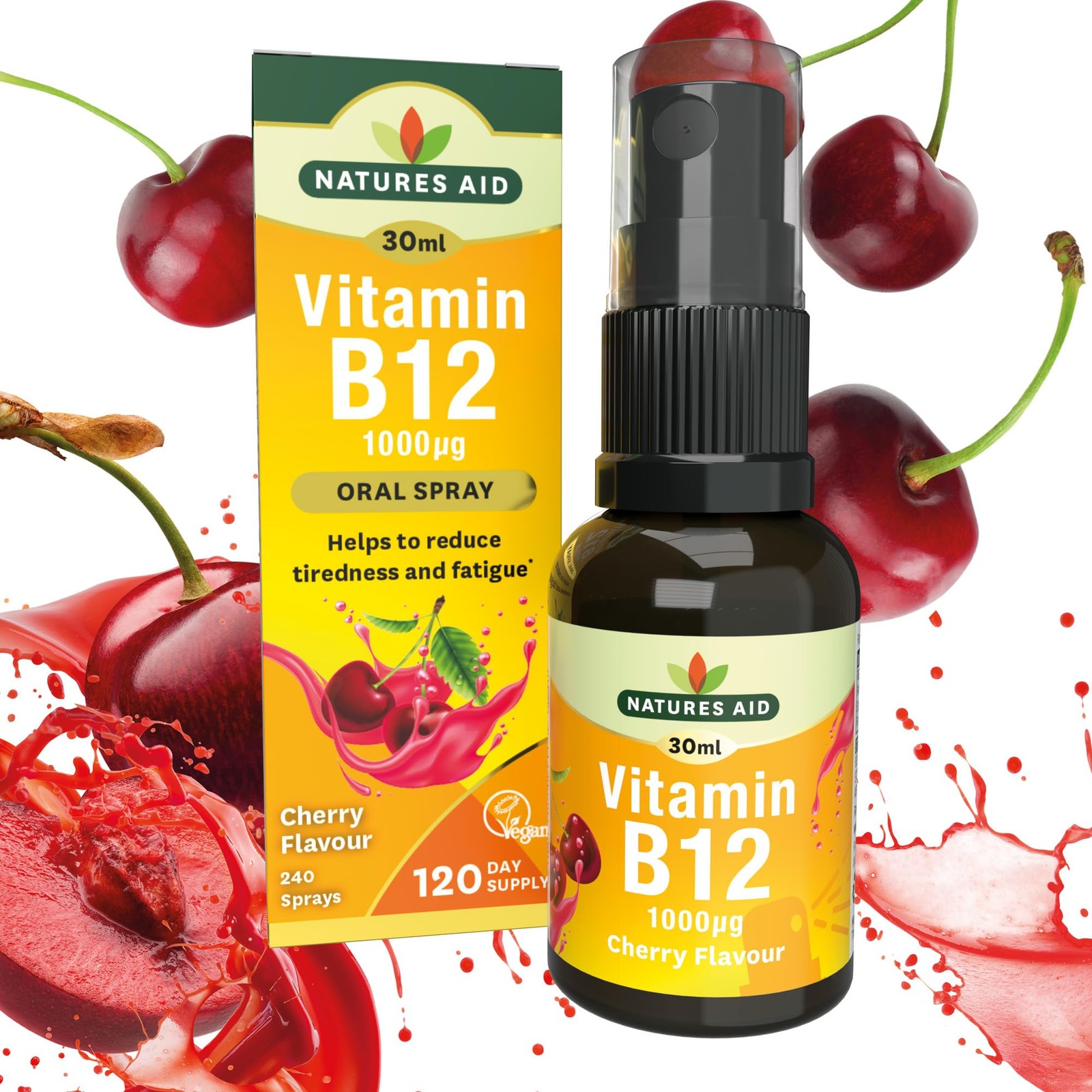 Natures Aid Vitamin B12 Daily Oral Spray Supplement - 30ml | Natural High Strength 1000µg, Supports Energy & Immune System, Pill-Free Liquid, 4-Month Supply - Image 4