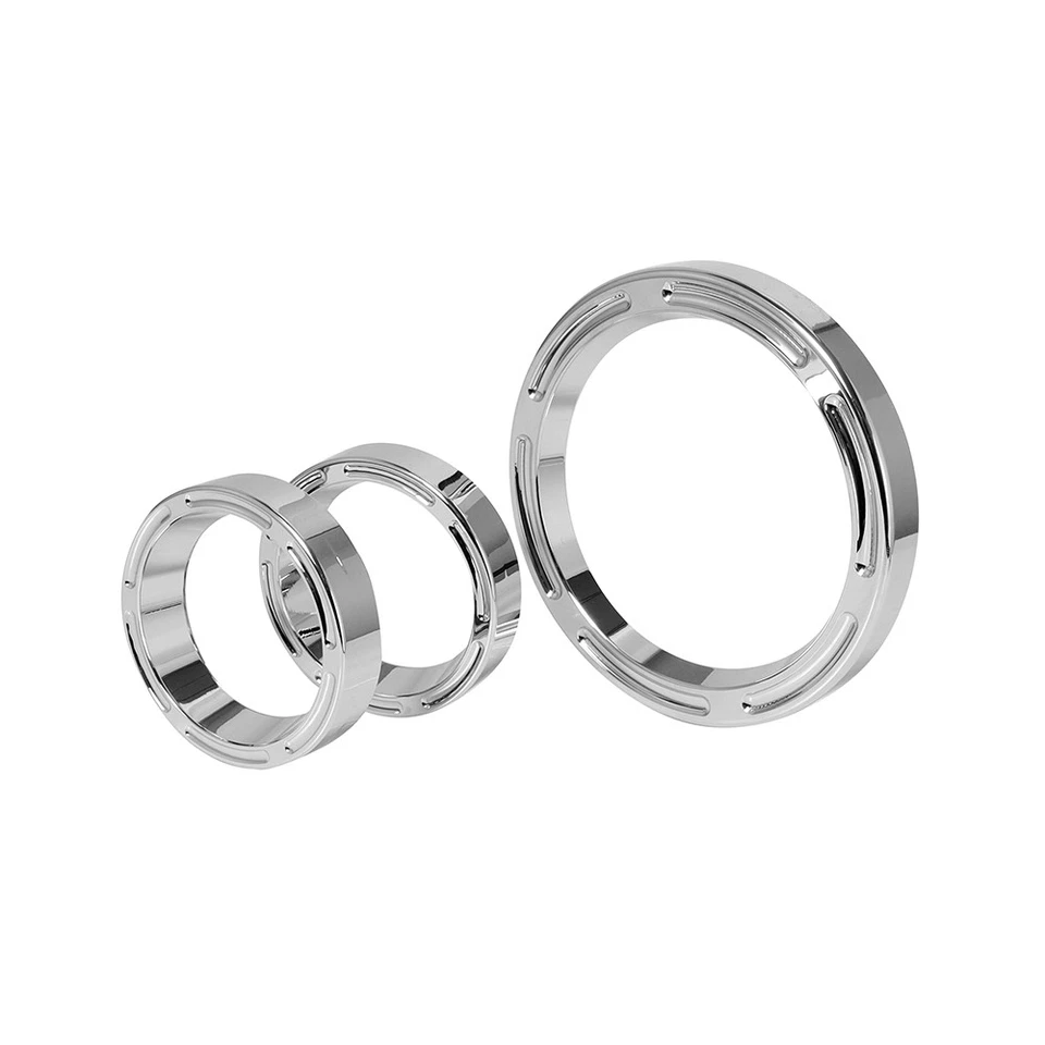 6x Tablero de instrumentos cromado calibre bisel embellecedor cubiertas para 96-13 Harley Street Glide Foto 4 de 4