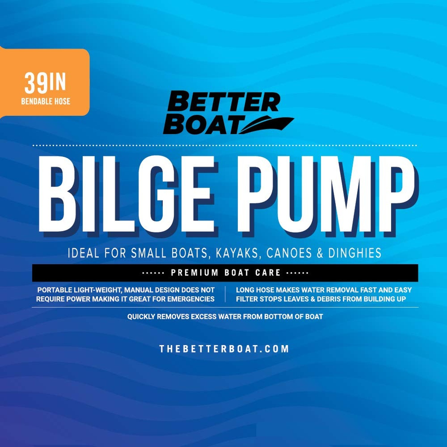 Manual Bilge Pump for Boats Kayak Canoe Hand Water Pump | Siphon Pump Bailer ...