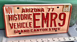 πΊπΈ - ARIZONA - 2008 HISTORIC VEHICLE license plate - nice one, copper