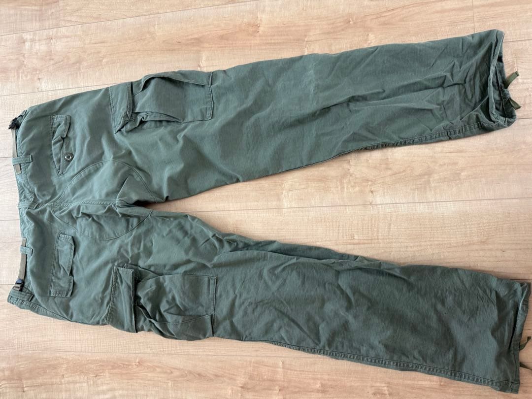 A Bathing Ape Cotton Cargo Pants Green L BA0226172 thumbnail 2