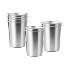 YOLCAR 8 Pack 6 oz Stainless Steel Cups for Kids, 8 Count Pack of 1 , Silver