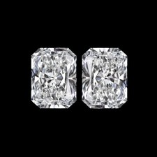Loose Lab-Grown CVD Diamond Pair 7x9 mm Radiant Cut VVS1 - F Certified.
