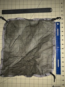 12 Inch x 12 Inch Cargo Stretch Net with Hooks . Approximately 12" x 12"