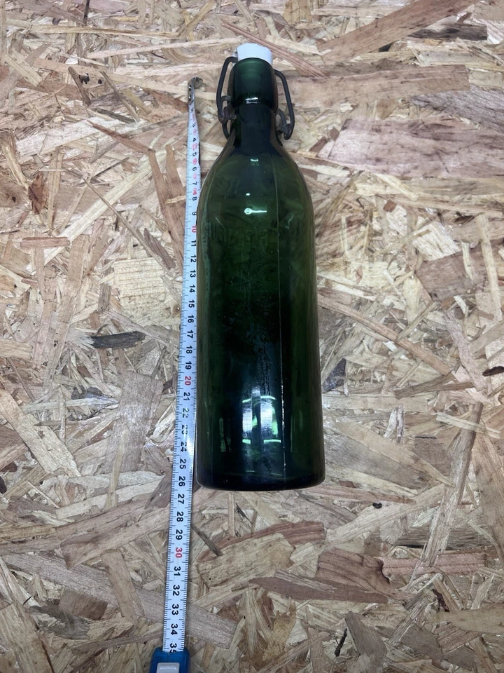Ancienne Bouteille Bière de Champigneulles verre fumé 75 cl Bouchon porcelaine - Photo 4/4