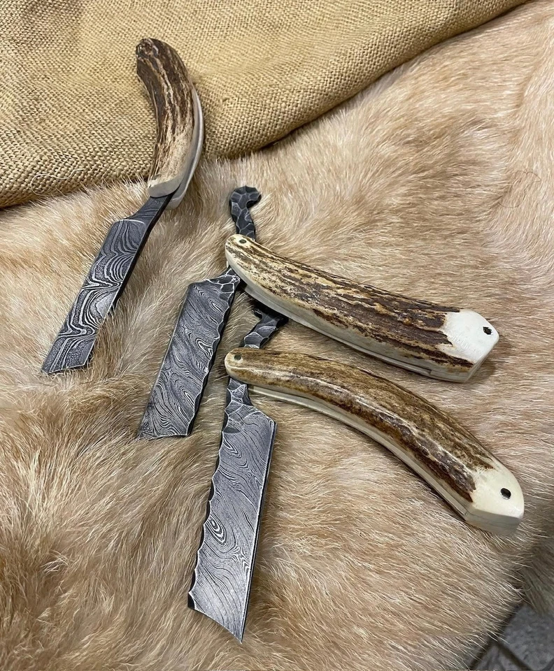 定制手工大马士革钢 3 件套 SHAVING RAZOR - 卖家支付的重大税 — 第 4/4 张图片