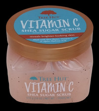 Tree Hut VITAMIN C SHEA SUGAR EXFOLIATING BODY SCRUB Brighter Looking Skin 18 oz