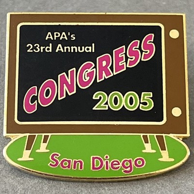 APA s 23rd Annual Congress 2005 San Diego Lapel Pin Enamel & Metal Television