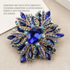 Crystal Rhinestone Brooch Pin Elegant Women Fashion Wedding Coat Jewelry