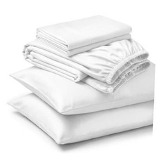 100 Cotton Sheets Size, 600 Thread Count - 4Pc Sheet Set Bed Sheet Full White