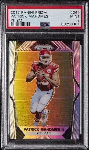 2017 PANINI PRIZM PRIZM #269 PATRICK MAHOMES II ROOKIE RC PSA 9