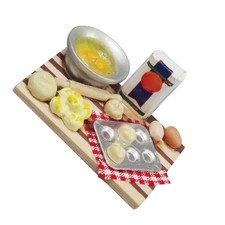 Mini Furniture Model Toy Miniature Dollhouse Kitchen Baking Accessories