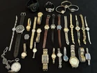VTG Estate Wristwatch Lot 30 WATCHES Part Repair GRUEN Timex FOSSIL Loris & More