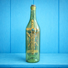 Antique Irish Folk Art God In A Bottle Circa 1840