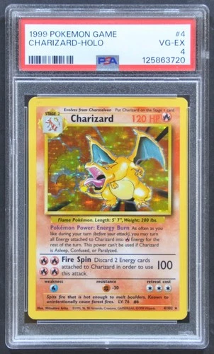 Charizard 004/102 Base Set Holo PSA 4 - holo in great condition