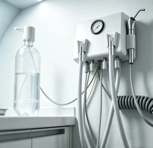 Wall-Type Dental Turbine Unit Hanging Work 4H With Compressor Plastic Shell 10-8 - Picture 1 of 23