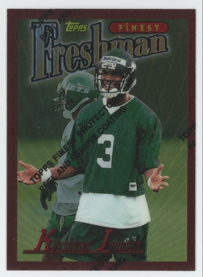 1996 Topps Finest Freshman Keyshawn Johnson Rookie Jets #225 C23