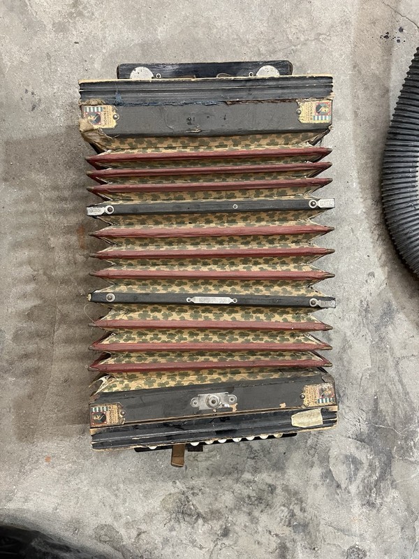 M. HOHNER Vintage Accordion Black Red Pre-1930 Collectible