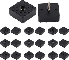 20Pcs 1.18" Rubber Furniture Pads w/ Screws, Non-Slip Feet for Chair/Table
