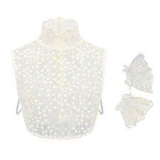 Ruffle Lace Hollow False Sleeves Decorative Wrist Cuffs Removable Faux Sleeves A
