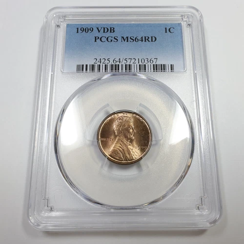 1909 P VDB PCGS MS64 RD Red - Lincoln Wheat Penny Cent 1c US Coin #56846A