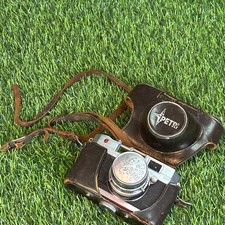 Vintage Petri 35mm Film Camera w Petri Carper MX Lens For Parts Repair