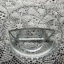 Vintage Imperial Clear Candlewick  Divided Bowl Engraved with Letter J