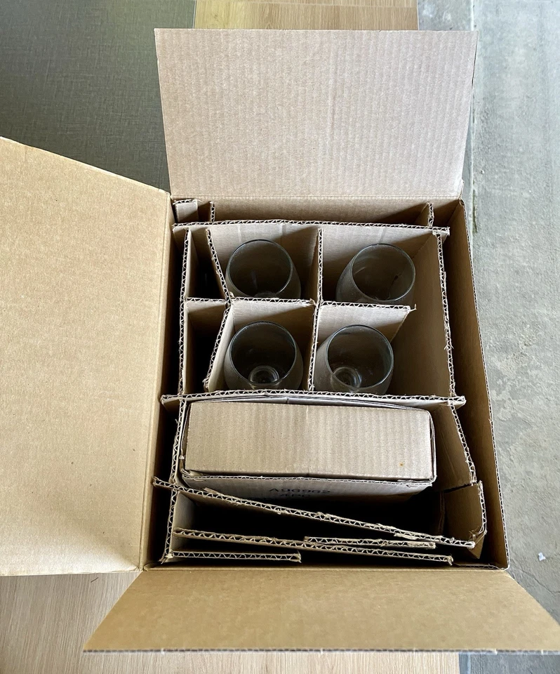 Vintage Libbey White Ceramic 8” Appetizer Plates Wine Glass Holder Set/4 (8pcs) - Image 4 of 4