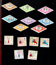 Romania sc#1665-72 IMPERF #1815-20 (1964-6) Complete MNH