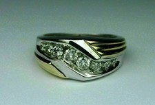Lab-Created 1CT Round Cut Diamond Mens Engage...
