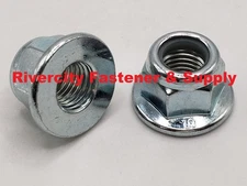 M10-1.25 Nylon Insert Flange  Lock Nuts 10mm x 1.25 Flanged Stop Nut M10x1.25 ZN