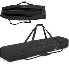 50" Multifunctional Tripod Bag, Heavy Duty Tripod Carrying Case with Dual Com...