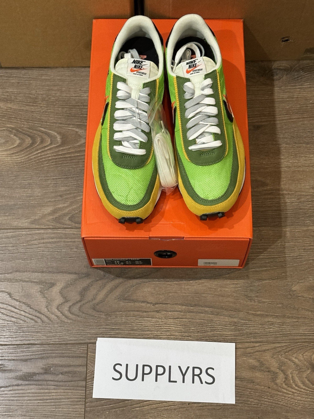 SACAI X NIKE Nike LD Waffle x Sacai 'Green Gusto' UK 9 NUOVISSIME BV0073 300
