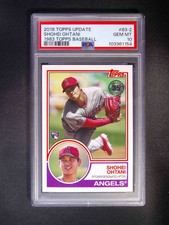 2018 Topps Update Shohei Ohtani 1983 Baseball PSA 10