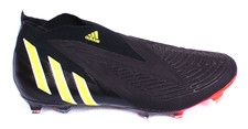 Adidas Men's 8 Black Solar Yellow Predator Edge Firm Ground Soccer Cleats