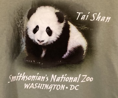 Smithsonian s National Zoo Tai Shan Panda Bear Graphic T Shirt M