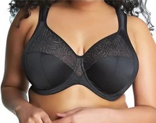 Goddess Heather Size 42 H Black Banded Side Support Full Figure Underwire 6060