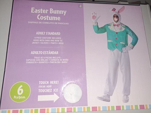 Easter Bunny Costume 6 Piece Adult Standard OSFA Cosplay Easter Costume NEW - Picture 2 of 6