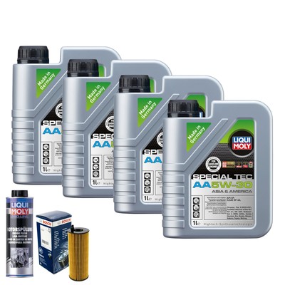 Motoröl 5W30 LIQUI MOLY Special Tec Aa 4L+BOSCH Ölfilter +Spülung