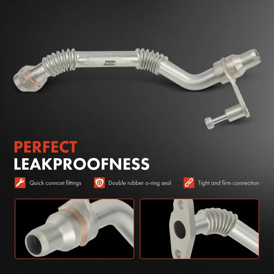 Left Turbocharger Oil Return Tube for BMW X5 550i 550i GT 550i GT xDrive 750Li - Image 3 of 4